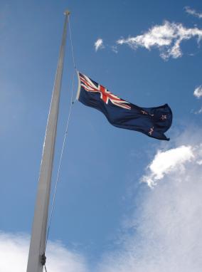 New Zealand Flag at Half Mast at KiwiWise