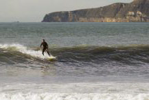 Surfing Haumoana Beach