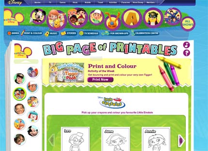 Playhouse Disney Website Games